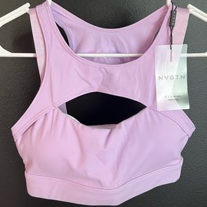 NVGTN lavender apex sports bra